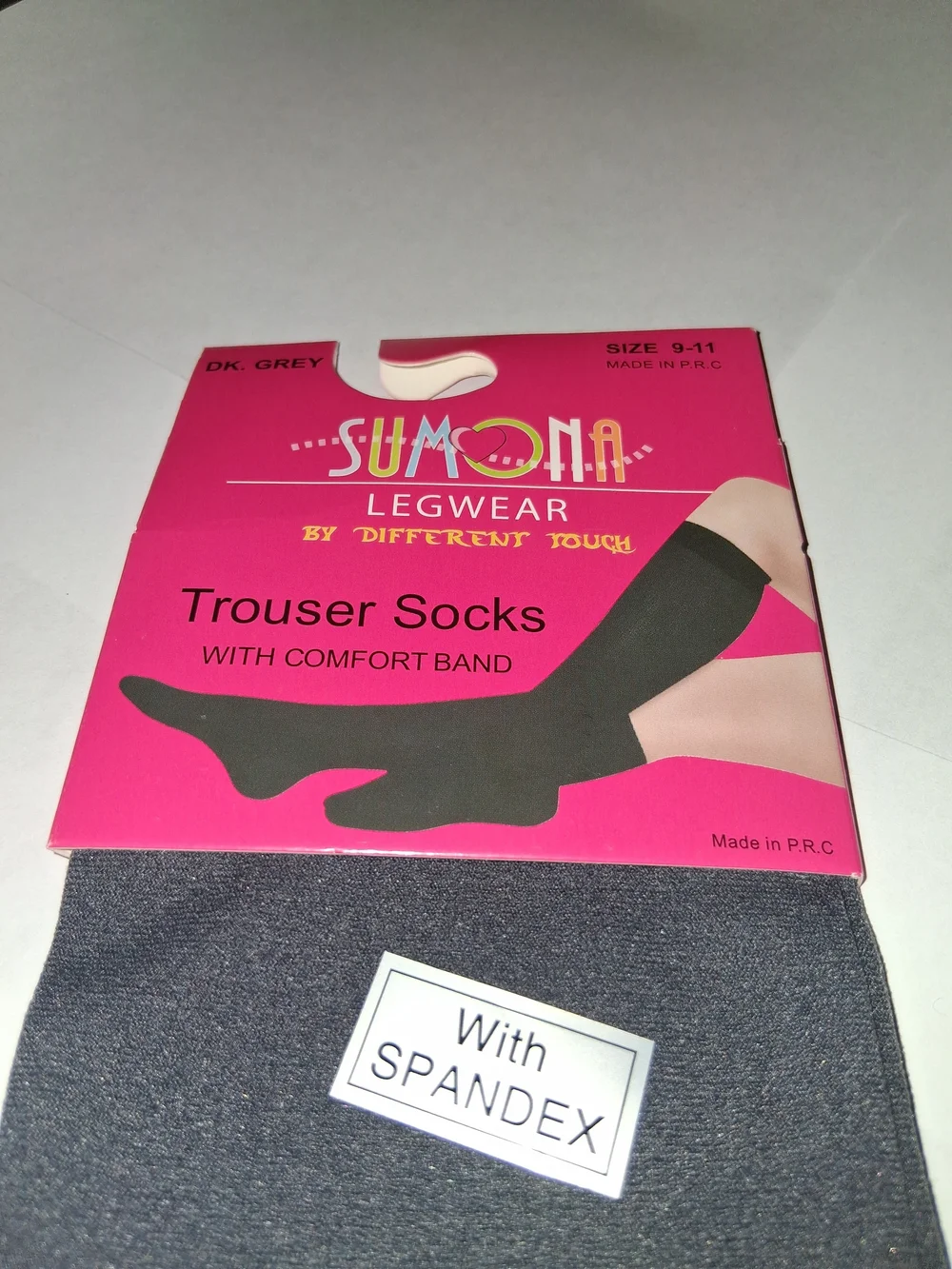 Women's Sumona Legwear Trouser Socks Size 9-11 Slate Gray